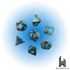 Mini Gemini 7-Die Set Steel-Teal/White